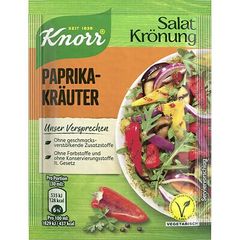 Knorr Salatkrönung Paprika - Gia vị trộn salat với ớt cựa gà và hạt thông, set 5 gói