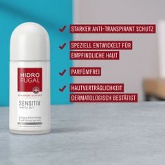 Lăn khử mùi cho da nhạy cảm chống mồ hôi, 50ml - HIDRO FUGAL Sensitiv Anti-Transpirant Roll-on
