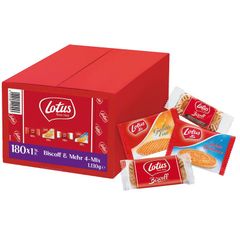 LOTUS BISCOFT - Bánh quy thơm giòn Mix 4 loại, hộp 180 cái