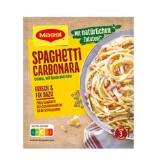 MAGGI Spaghetti Alla Carbonara - Gia vị mỳ Ý sốt Kem thơm béo, 3 phần ăn