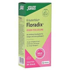 SALUS Floradix - Viên nén thảo dược điều trị thiếu sắt và thiếu máu , hộp 84 viên