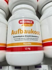 MEGAMAX Aufbaukost Vanilla - Sữa bổ sung sức khỏe, vị Vani, hộp 1500g
