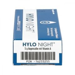 HYLO NIGHT - Thuốc mỡ vô trùng điều trị khô mắt, đau rát, chảy nước mắt vào ban đêm, 5g