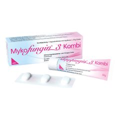 Thuốc trị Nhiễm nấm âm đạo - Mykofungin 3 kombi, 3 viên và 1 tuýp 10ml