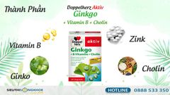 Doppelherz Ginkgo + Vitamine B + Cholin - Viên uống bổ não, hộp 40 viên