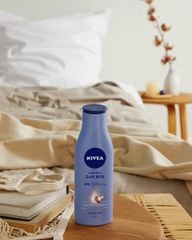 NIVEA Body Soft Milk 48h - Sữa dưỡng thể dành cho da khô với bơ hạt mỡ, giúp da mềm mại và đẹp tự nhiên, 400ml