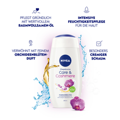 Nivea Care & Cashmere - Sữa tắm hoa phong lan cho làn da mịn màng, 250ml