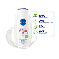 NIVEA Creme Protect - Sữa tắm dưỡng ẩm chăm sóc da khô và nhạy cảm, 250ml