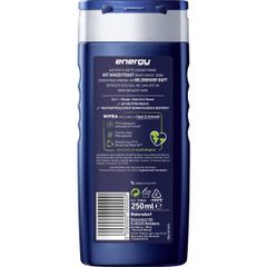 NIVEA MEN 3in1 - Pflegedusche Energy - Sữa tắm gội bạc hà, tràn đầy năng lượng, 250ml