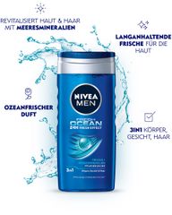 NIVEA MEN 3in1 - Pflegedusche Fresh Ocean - Sữa tắm gội tươi mát với khoáng biển, 250ml