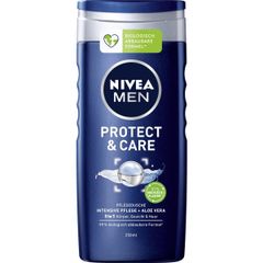 NIVEA MEN 3in1 - Pflegedusche Protect & Care - Sữa tắm gội chiết xuất nha đam, bảo vệ và chăm sóc cơ thể, 250ml
