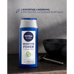NIVEA MEN Sensitive Power Shampoo - Dầu gội Nivea Men dành cho da nhạy cảm, dễ kích ứng, chai 250ml