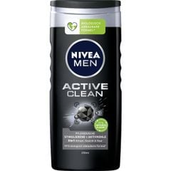 NIVEA MEN 3in1 - Pflegedusche Active Clean - Sữa tắm gội Than hoạt tính