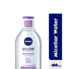 NIVEA O2 - Tẩy trang Oxy cho da nhạy cảm và mascara không thấm nước, lọ 400ml