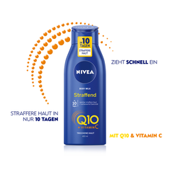 NIVEA Q10 Body Plus C  - Kem dưỡng thể săn chắc da, chống oxy hóa cho da khô,  chai 400 ml