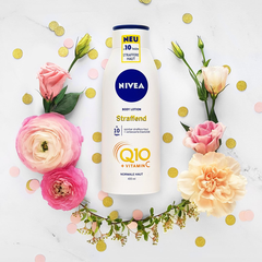 NIVEA Q10 Body Plus C - Kem dưỡng thể thẩm thấu nhanh, sáng da, căng da, chai 400 ml