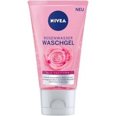 NIVEA Rosenwasser - Gel rửa mặt hoa hồng, 2in1 làm sạch, cân bằng độ ẩm, tuýp 150ml