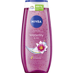 NIVEA Duschgel Waterlily & Oil - Sữa tắm tẩy da chết, sáng da tinh dầu hoa súng,  chai 250 ml