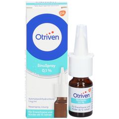 OTRIVEN 0,1% SinuSpray - Thuốc xịt mũi chống nghẹt và viêm xoang cho người lớn và trẻ từ 12 tuổi, lọ 10ml
