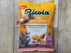 RICOLA Honig Alpine Salbei - Kẹo ngậm ho thảo dược Mật Ong, gói 75g