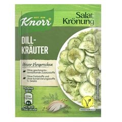 Knorr Salatkrönung Drill - Gia vị trộn salat dưa chuột với rau thơm thì là, set 5 gói
