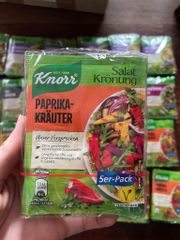 Knorr Salatkrönung Paprika - Gia vị trộn salat với ớt cựa gà và hạt thông, set 5 gói