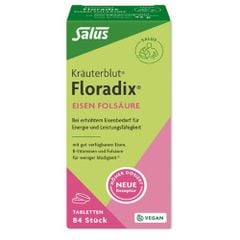 SALUS Floradix - Viên nén thảo dược điều trị thiếu sắt và thiếu máu , hộp 84 viên