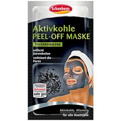 SCHAEBENS Aktivkohle Peel off maske - Mặt nạ lột làm sạch da vùng chữ T với than hoạt tính 2gói x 8ml