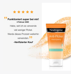 NEUTROGENA Anti-Pickle - Gel rửa mặt và tẩy tế bào chết hàng ngày trị mụn và ngăn ngừa mụn mới, 150ml