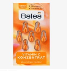 BALEA Vitamin C Konzentrat - Viên nang cô đặc sáng và trẻ hóa da, gói 7 viên
