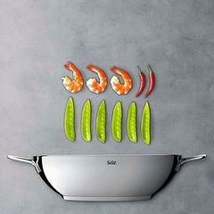 SILIT - Chảo thép không gỉ 32cm - Wok