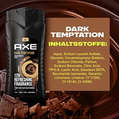 AXE Dark Temptation Duschgel - Sữa tắm hương Gỗ và Socola, 400ml
