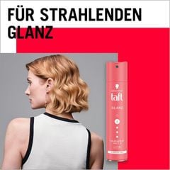 Taft Xịt giữ nếp tóc mềm mại óng ả Schwarzkopf GLANZ Halt 4 – 250ml