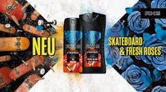 AXE SKATEBOARD & FRESH ROSES - Sữa tắm nước hoa hương Gỗ và Hoa Hồng, 250ml