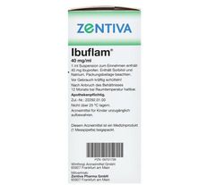 ZENTIVA IBUFLAM 4% - Siro hạ sốt, chống viêm giảm đau cho trẻ từ 1 tuổi hương dâu thơm ngon, chai 100ml