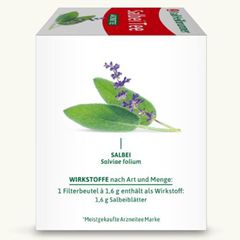 Trà thuốc trị chướng bụng đầy hơi, viêm niêm mạc họng - Bad Heilbrunner, hộp (8 gói x 1,6g).