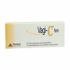 Thuốc trị viêm, rối loạn môi trường âm đạo do vi khuẩn - Vagi- C fem, hộp 12v