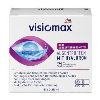 Visiomax Augentropfennhỏ mắt 15 0,35 ml ống không có chất bảo quản, 5, –  GGshop - Hàng Đức Đảm Bảo