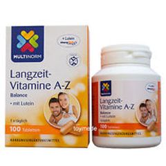 MULTINORM Langzeit Vitamine A-Z Balance - Thuốc bổ tổng hợp cho thanh thiếu niên từ 18 tuổi trở lên, Hộp 100v