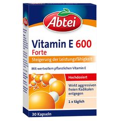 ABTEI VITAMIN E FORTE 600 - Đẹp da, cải thiện hiệu suất của cơ thể và tâm trí, hộp 30viên