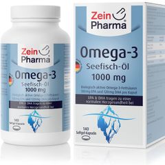 ZEIN Omega-3 Seefischöl 1000 - Dầu cá biển hỗ trợ mắt, tim mạch, duy trì mức lipid máu và chống stress - Hộp 140 viên