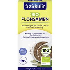 ZIRKULIN Flohsamen Bio - Thảo dược điều trị táo bón từ Hạt mã đề hữu cơ, hộp 300g