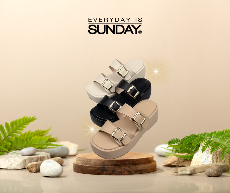 Dép bánh mì 2 quai ngang phối khóa SUNDAY BM12