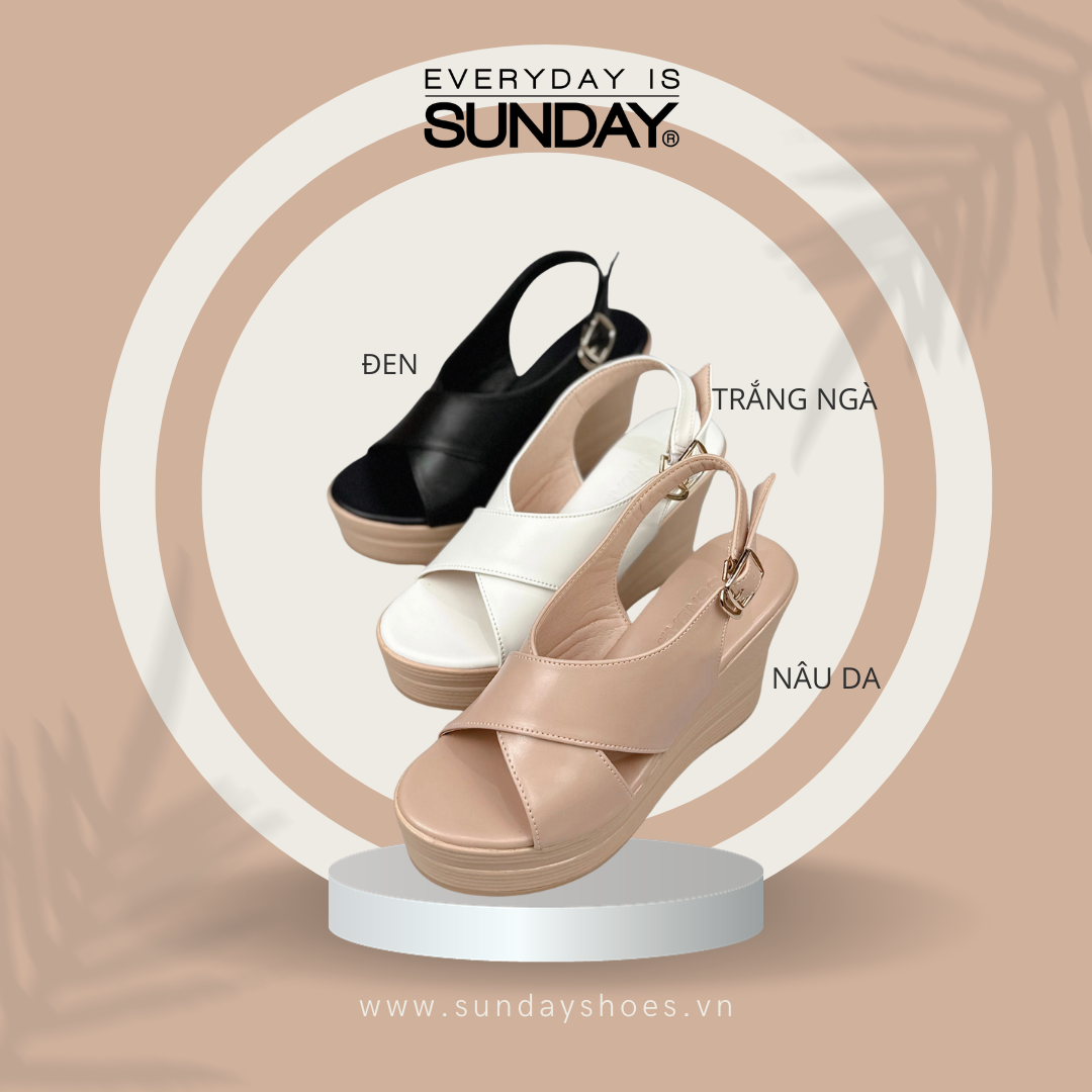 Sandal xuồng quai chéo phồng SUNDAY SD63