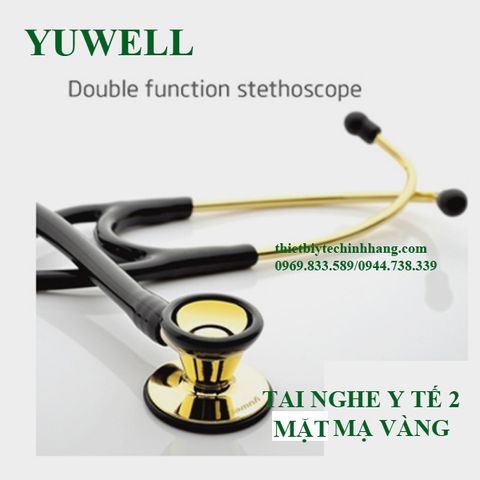 tai nghe y tế 2 mặt YUWELL mạ vàng