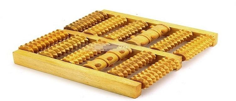 BÀN MASSAGE CHÂN, LĂN CHÂN GỖ