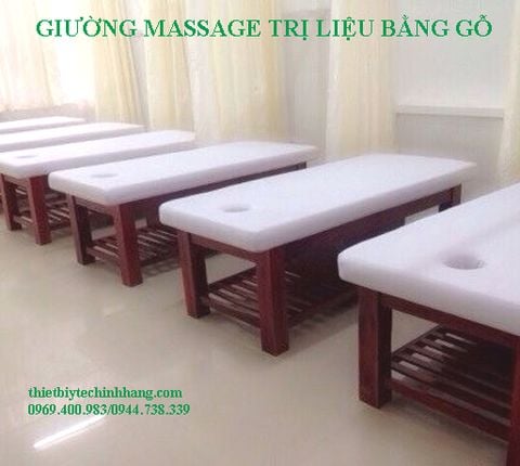 GIƯỜNG MASSAGE TRỊ LIỆU BẰNG GỖ