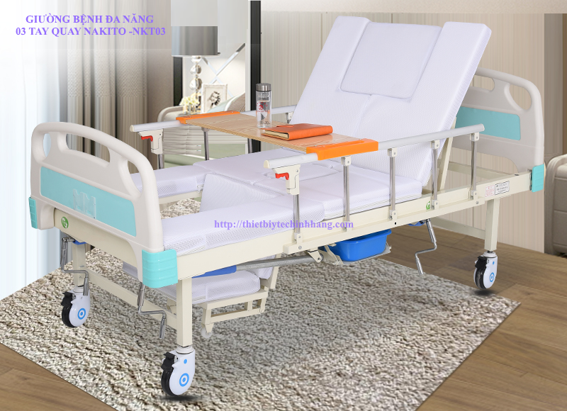 GIƯỜNG BỆNH 3 TAY QUAY NAKITO