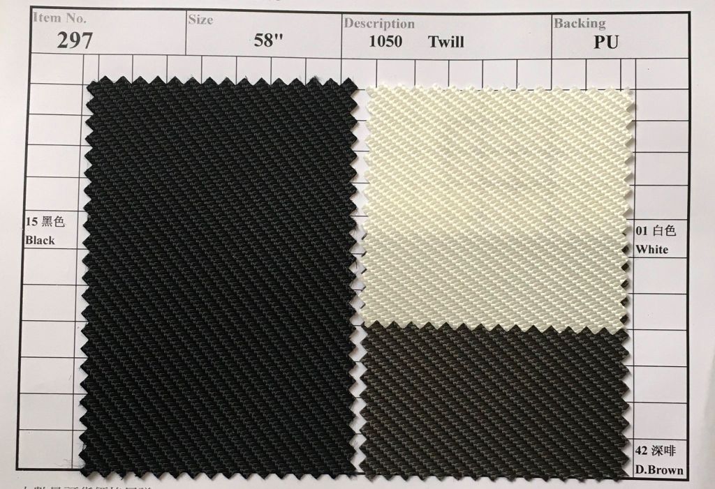 Item 297: 1050D Twill Backing PU