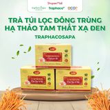  Trà Túi Lọc Đông Trùng Hạ Thảo Tam Thất Xạ Đen TRAPHACOSAPA Tăng Đề Kháng Tốt Cho Tim Mạch Hộp 18 Túi Lọc 